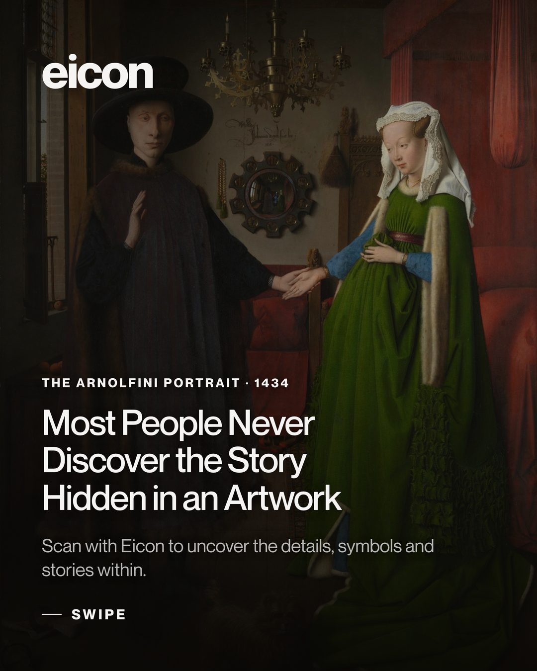 Eicon carousel cover on the Arnolfini Portrait