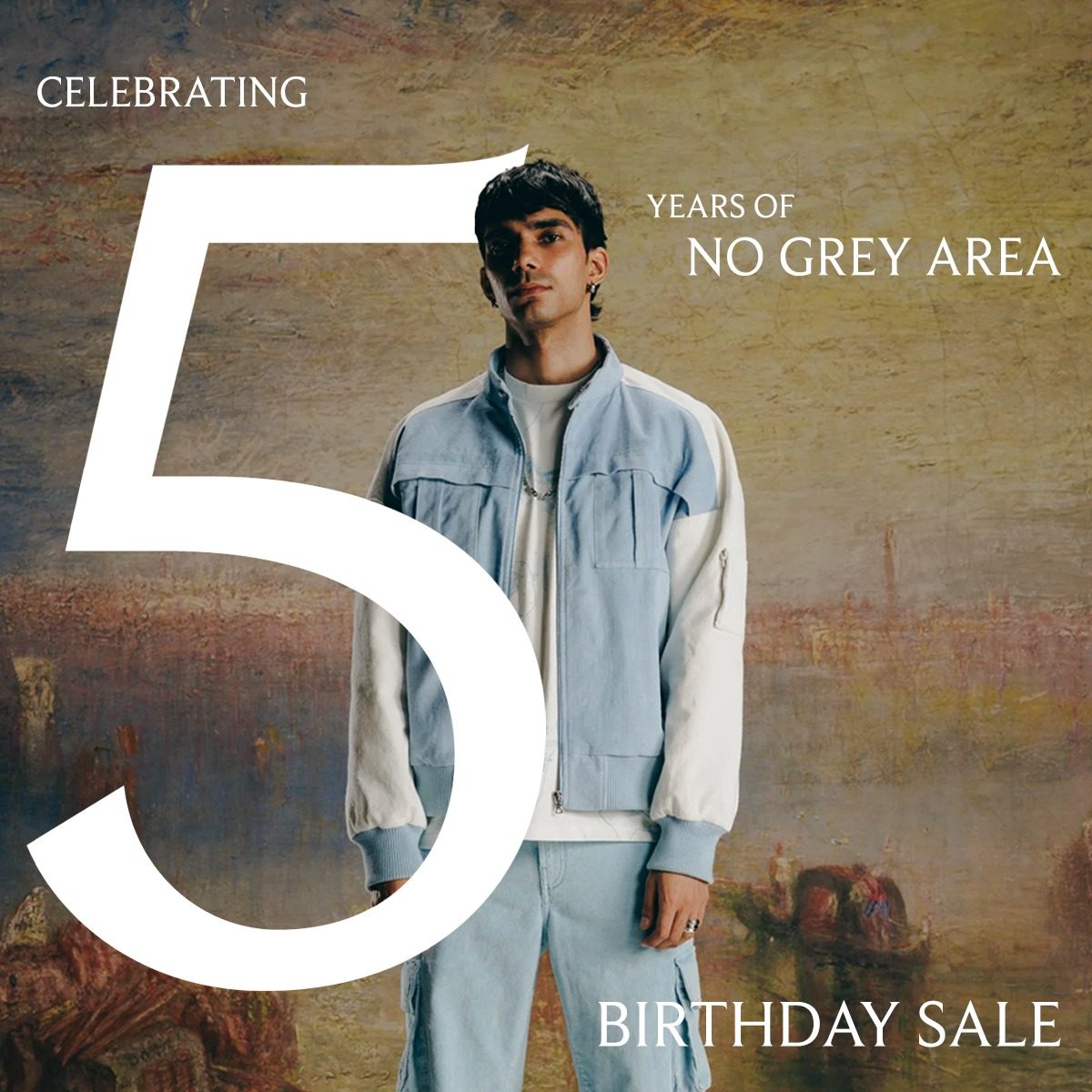 No Grey Area five-year birthday sale ad
