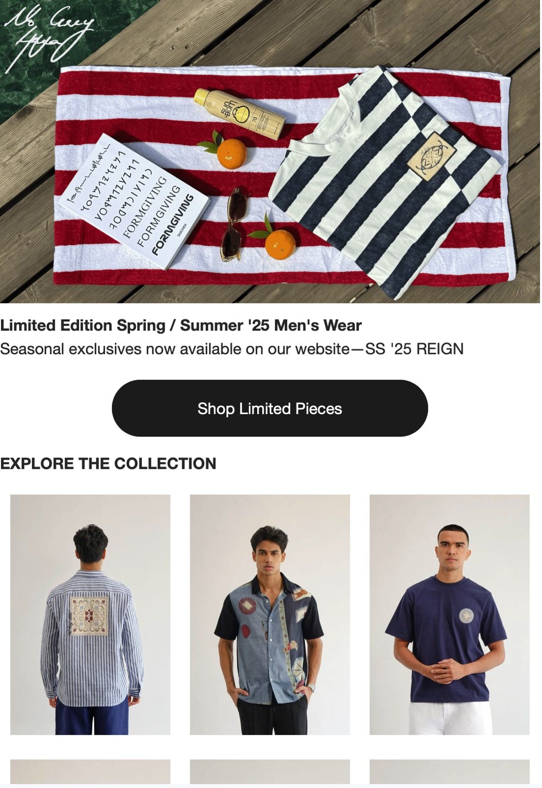 No Grey Area collection email design