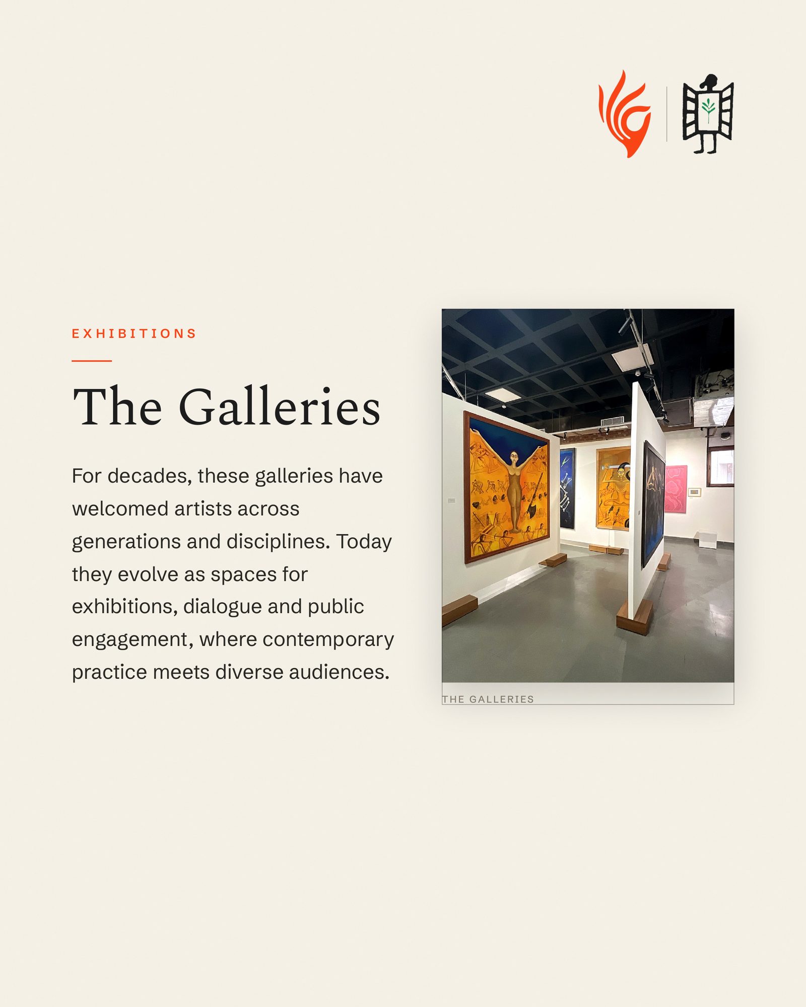 Carousel slide introducing the galleries