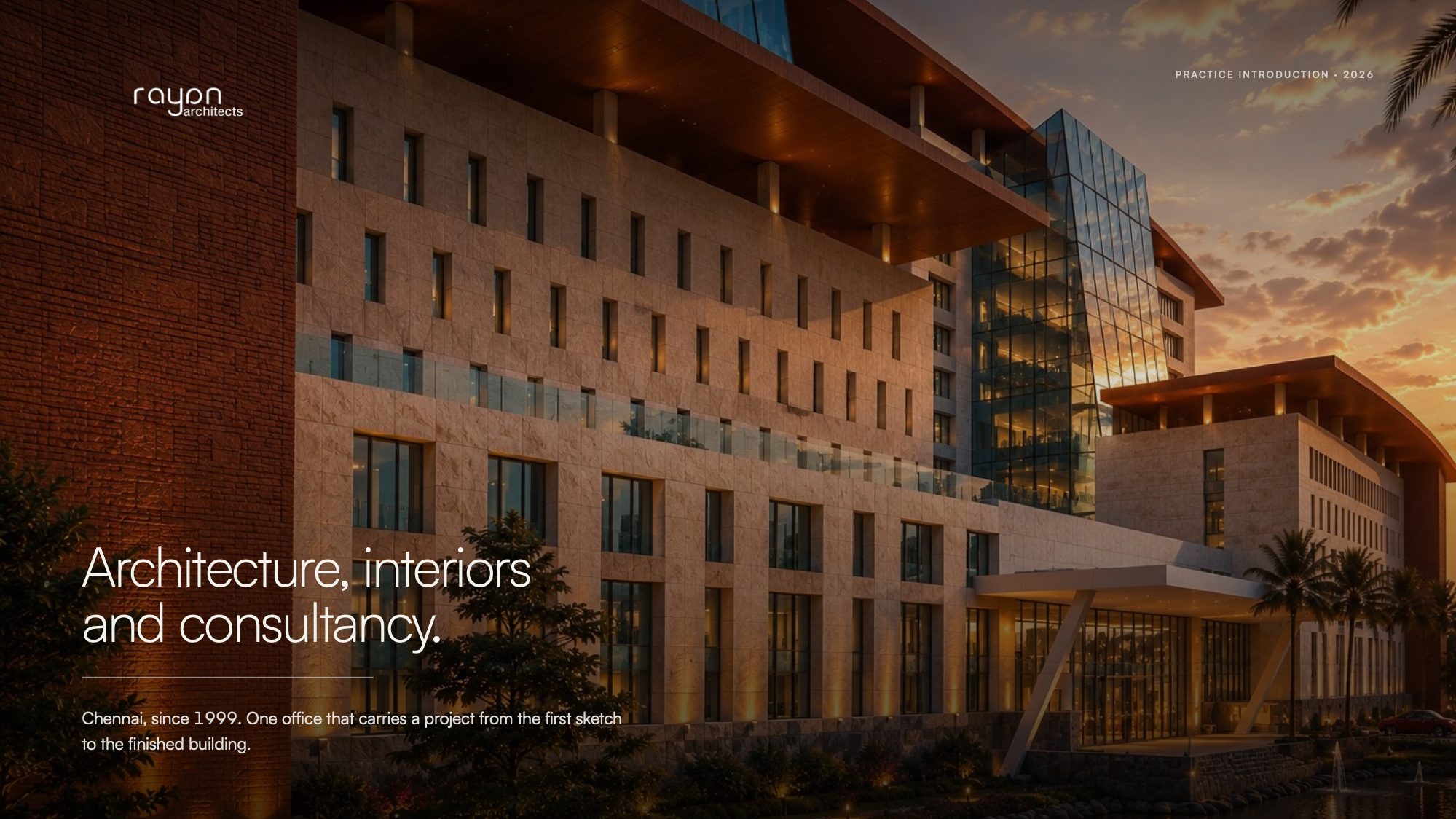 Cover of the Rayan Architects practice introduction deck